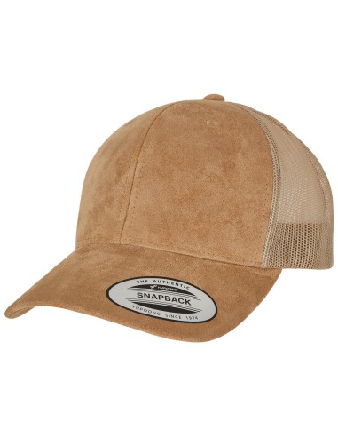 Y-6606SU-Suede Leather Trucker Cap